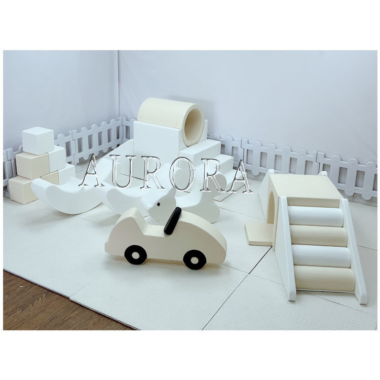 Soft Play Set Equipment Outdoor White With Nude Color Package Set For Kids